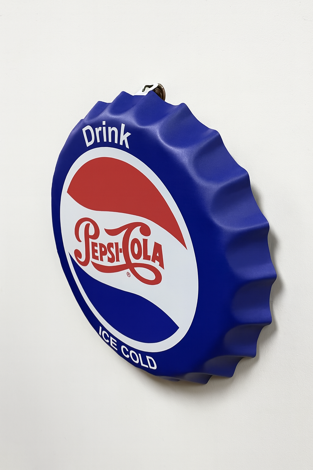Pepsi Blue Metal Bottle Cap Wall Decor