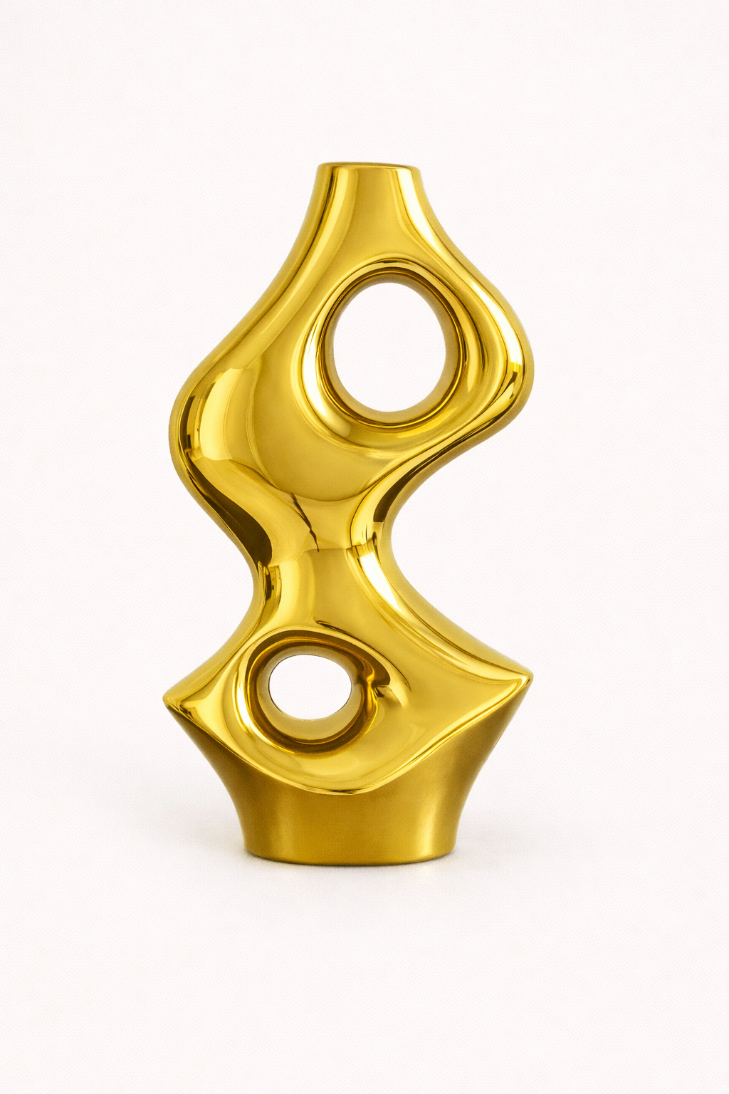Orion Abstract Gold Ceramic Vase
