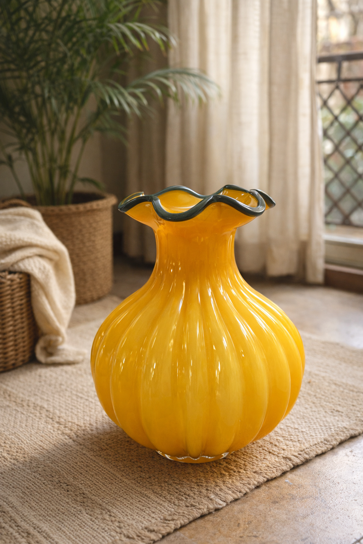 Solara Bloom Ribbed Vases