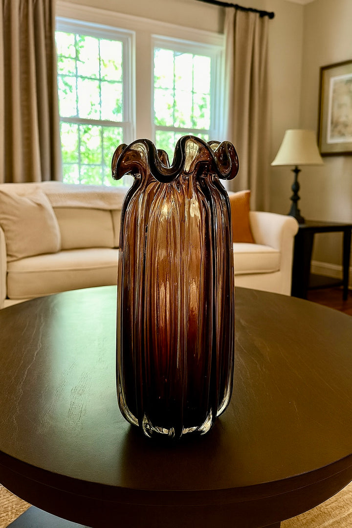 Amberwave Art Glass Vase