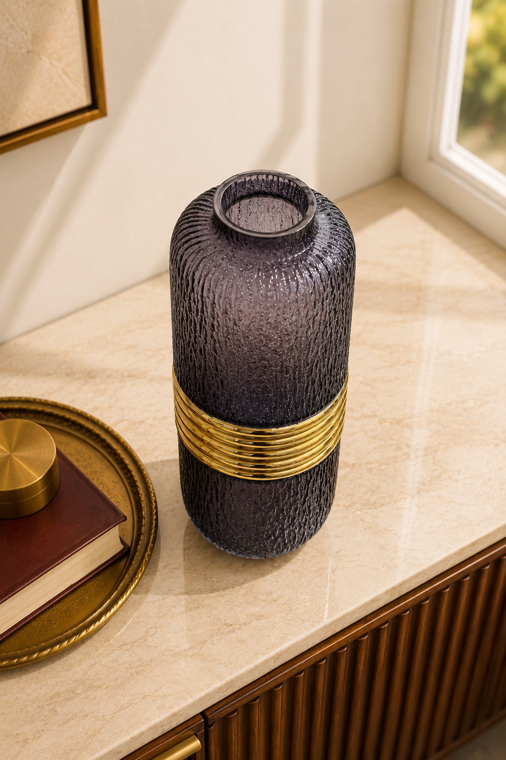 Aurelio Textured Glass Vase