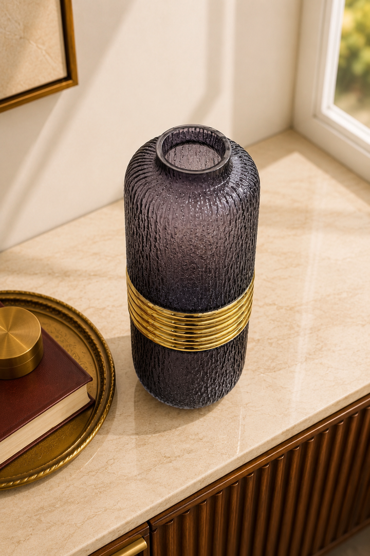 Aurelio Textured Glass Vase