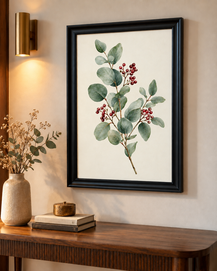 Eucalyptus &amp; Berry Sprig Wall Art