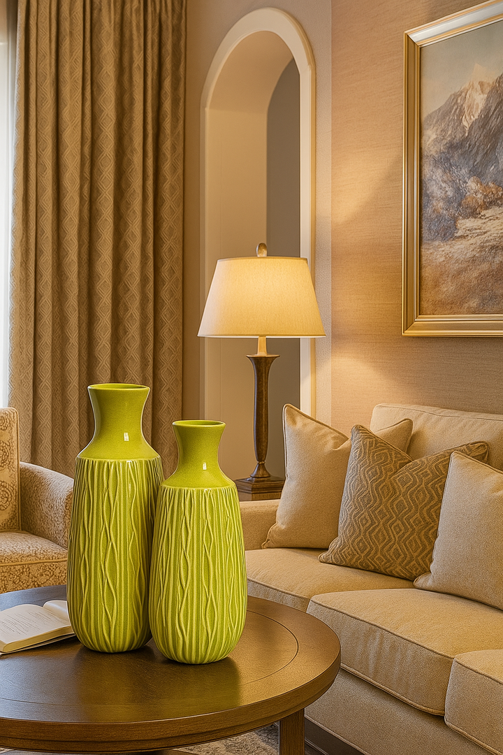 Lime Luxe Vase Set