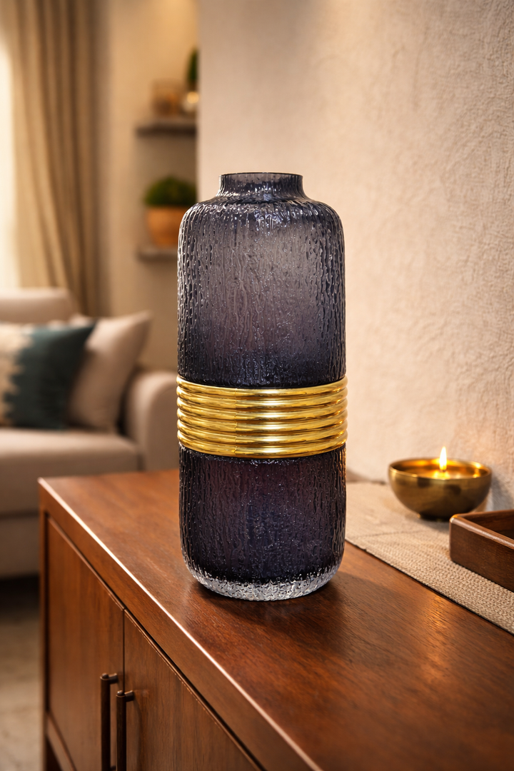 Aurelio Textured Glass Vase