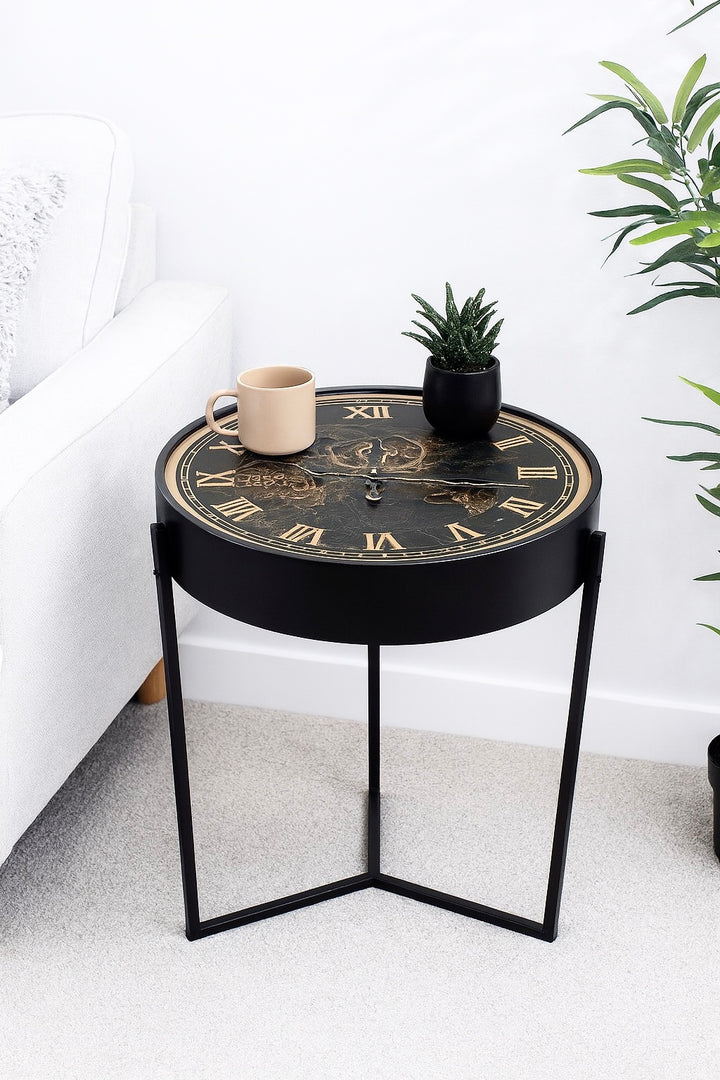 Terra Noir Clock Table