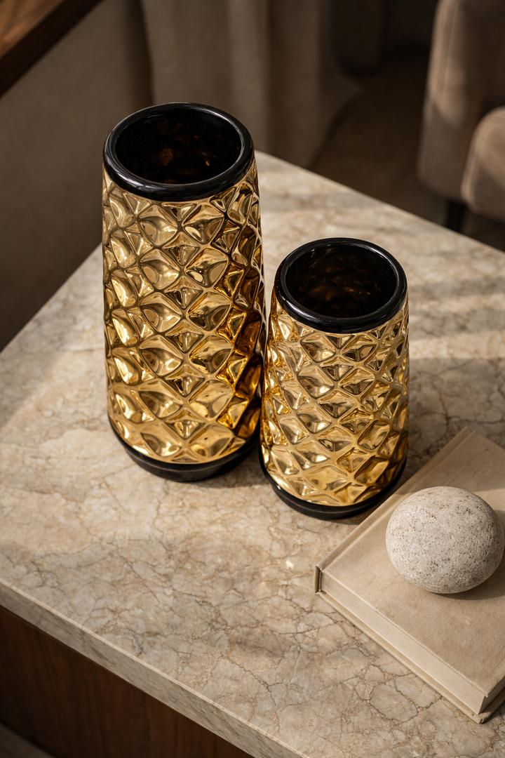Gilded Charm Vase Set