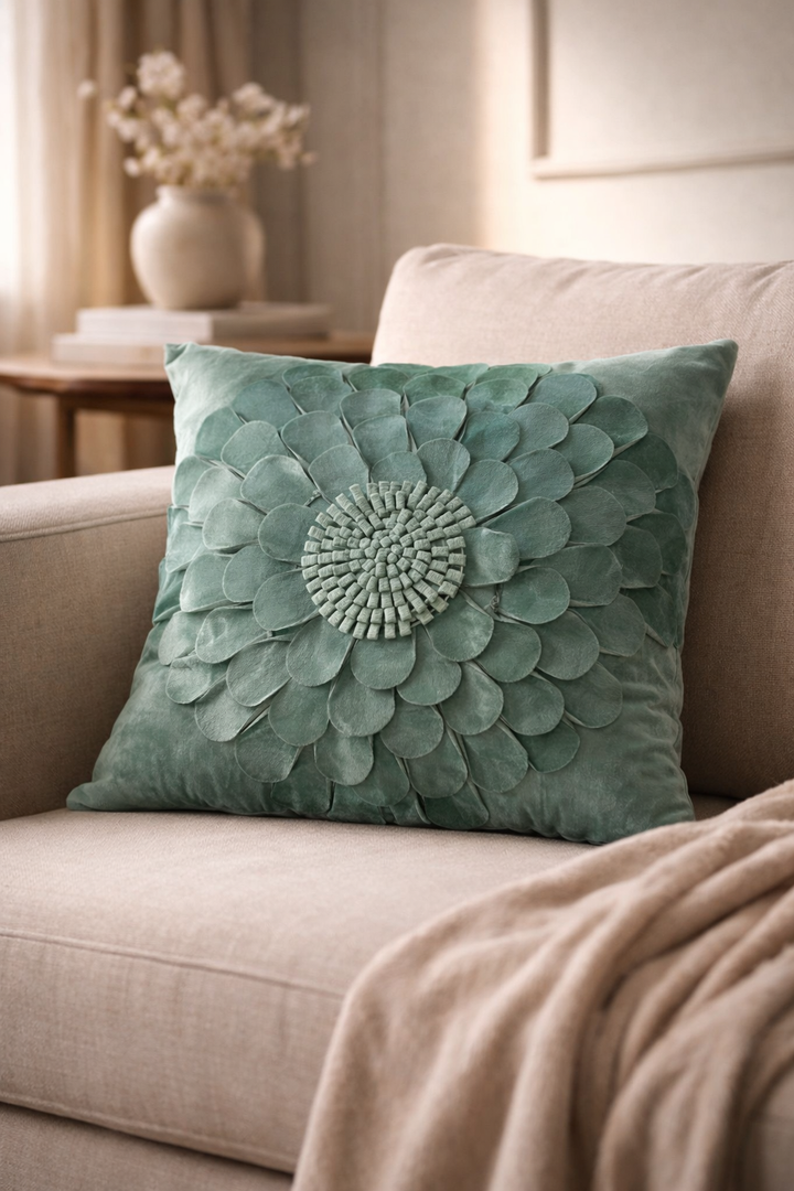 Petalia Bloom Velvet Cushion Cover