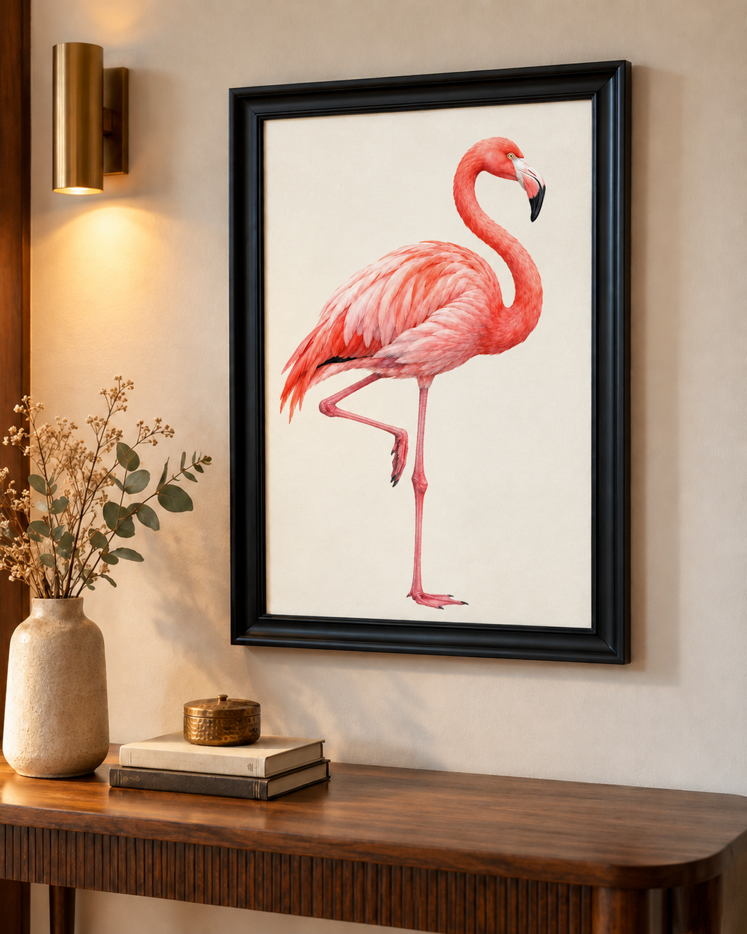 Flamingo in Profile Wall Art