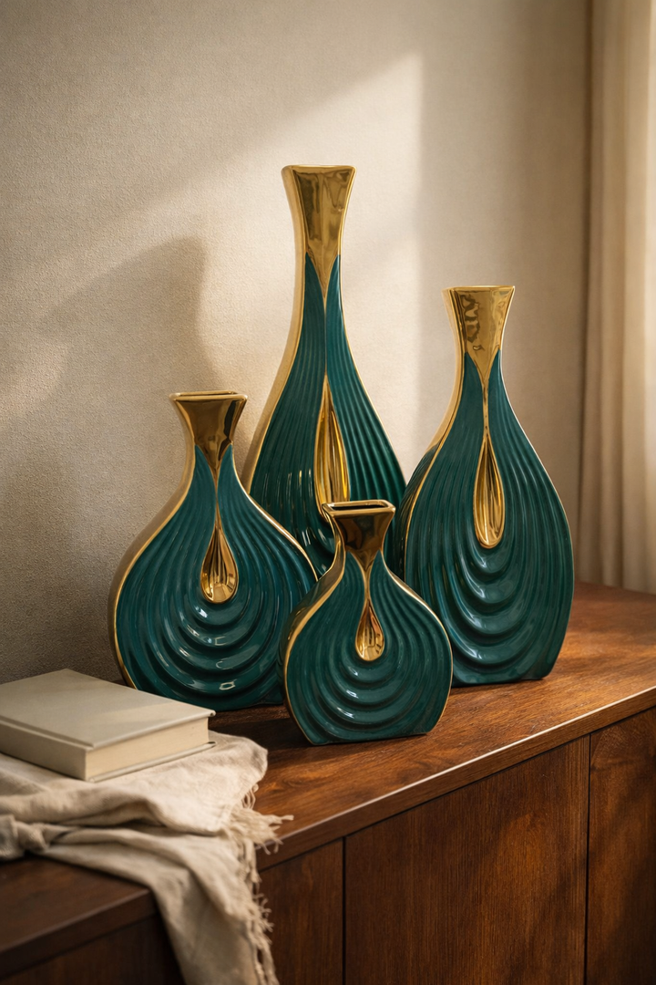 Opulent Cascade Vase Collection Set