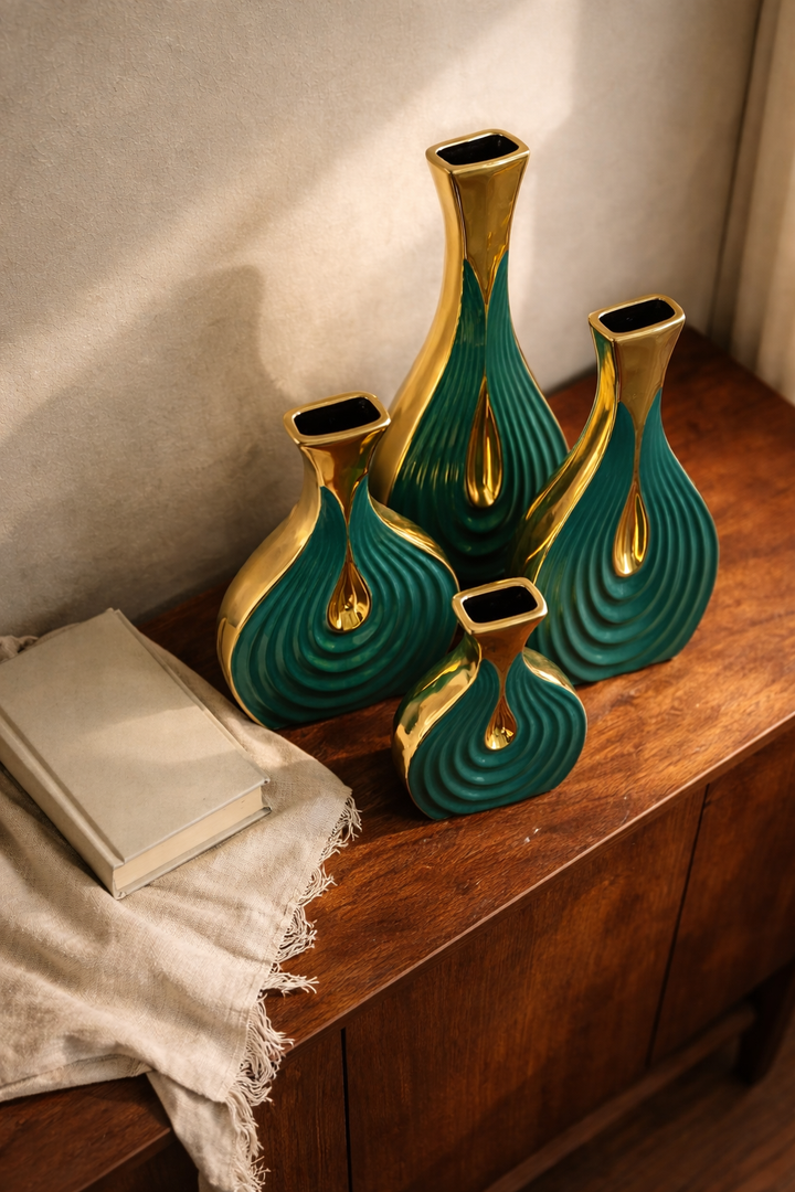 Opulent Cascade Vase Collection Set