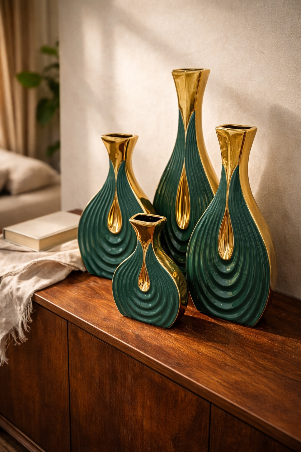 Opulent Cascade Vase Collection Set