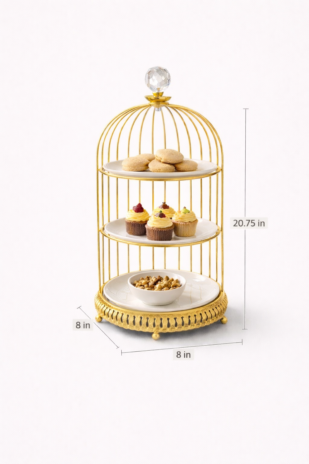 Imperial Delight Serving Stand - Round Three Tier