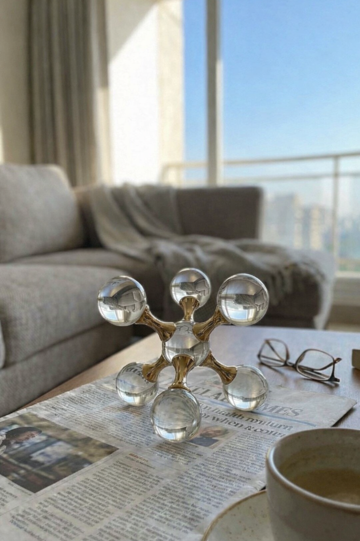 Nexus Crystal Orb Sculpture