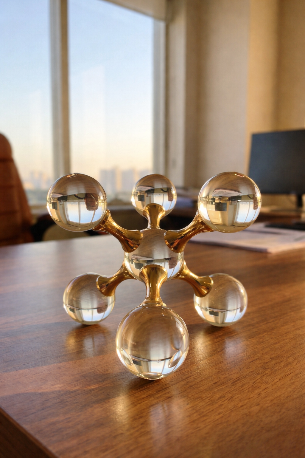 Nexus Crystal Orb Sculpture
