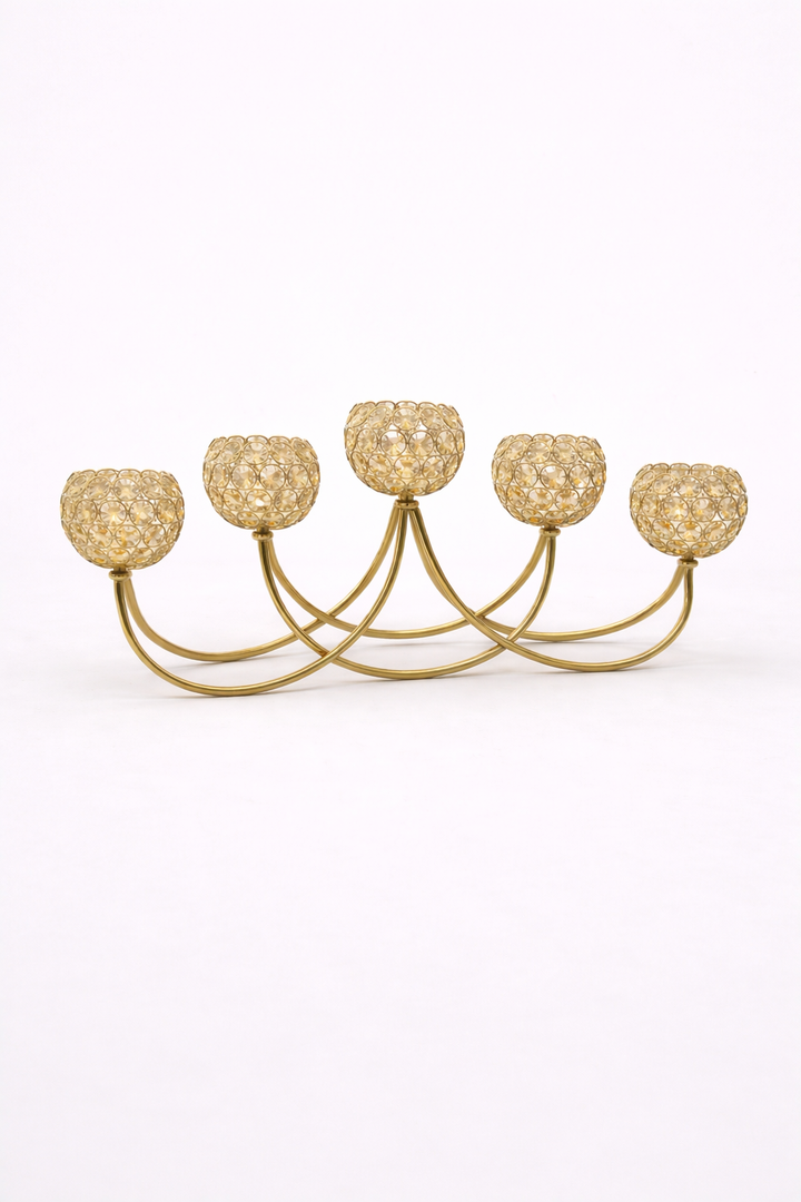 Golden Radiance Candle Stand