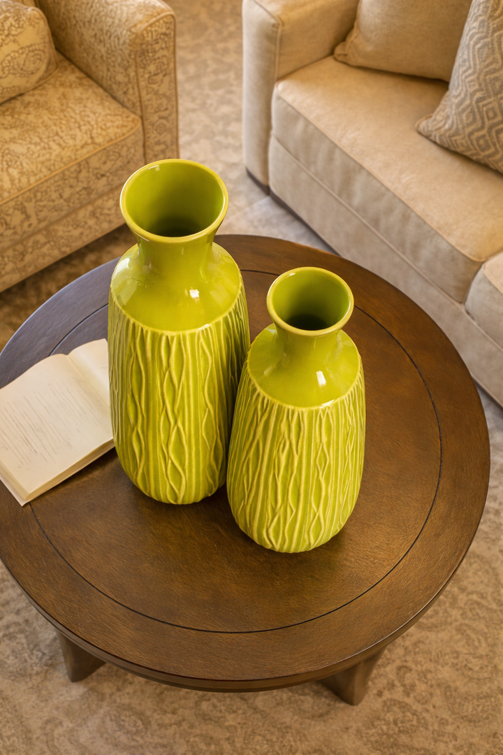 Lime Luxe Vase Set