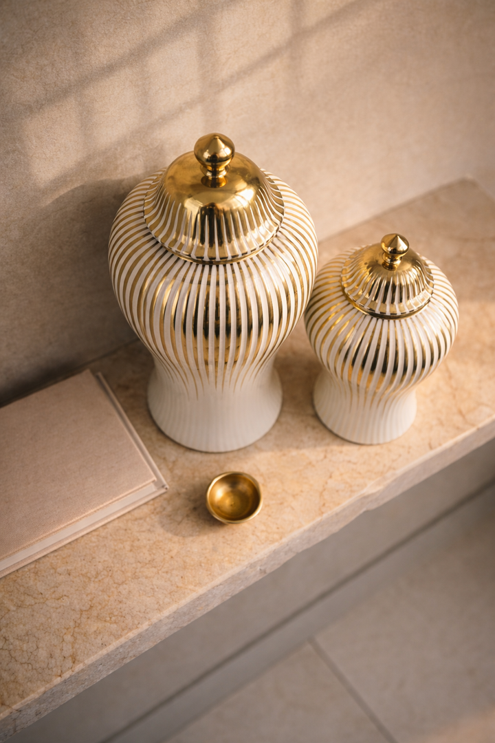 Ivory Regal Vase Set