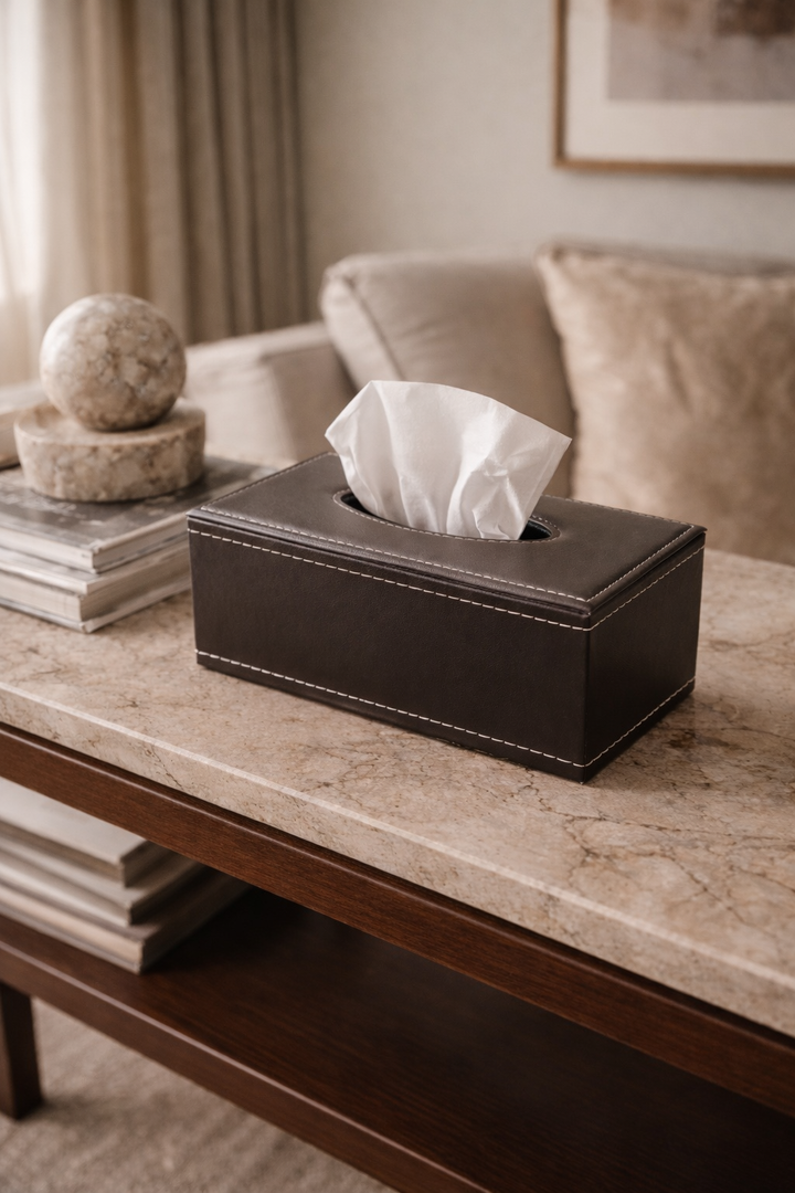 Averra Leather Tissue Holder