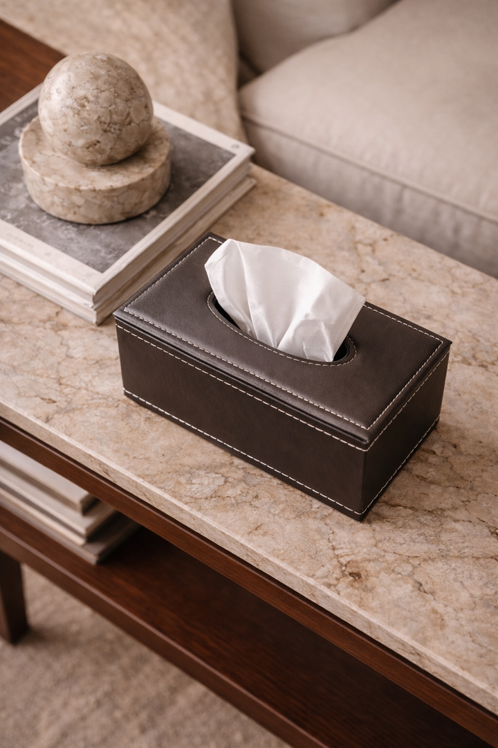 Averra Leather Tissue Holder
