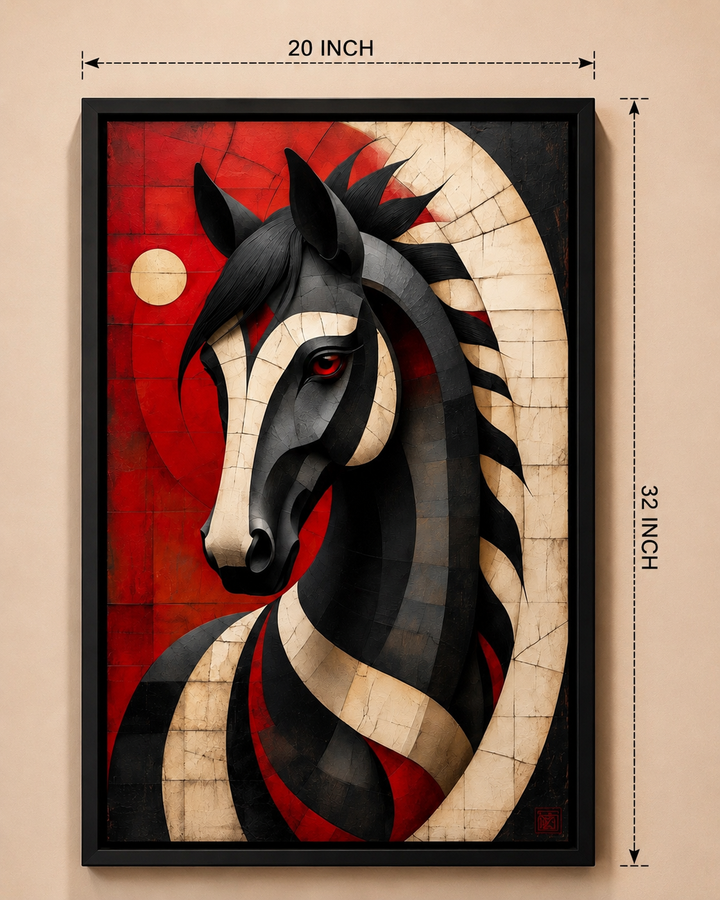 Crimson Stallion Wall Art