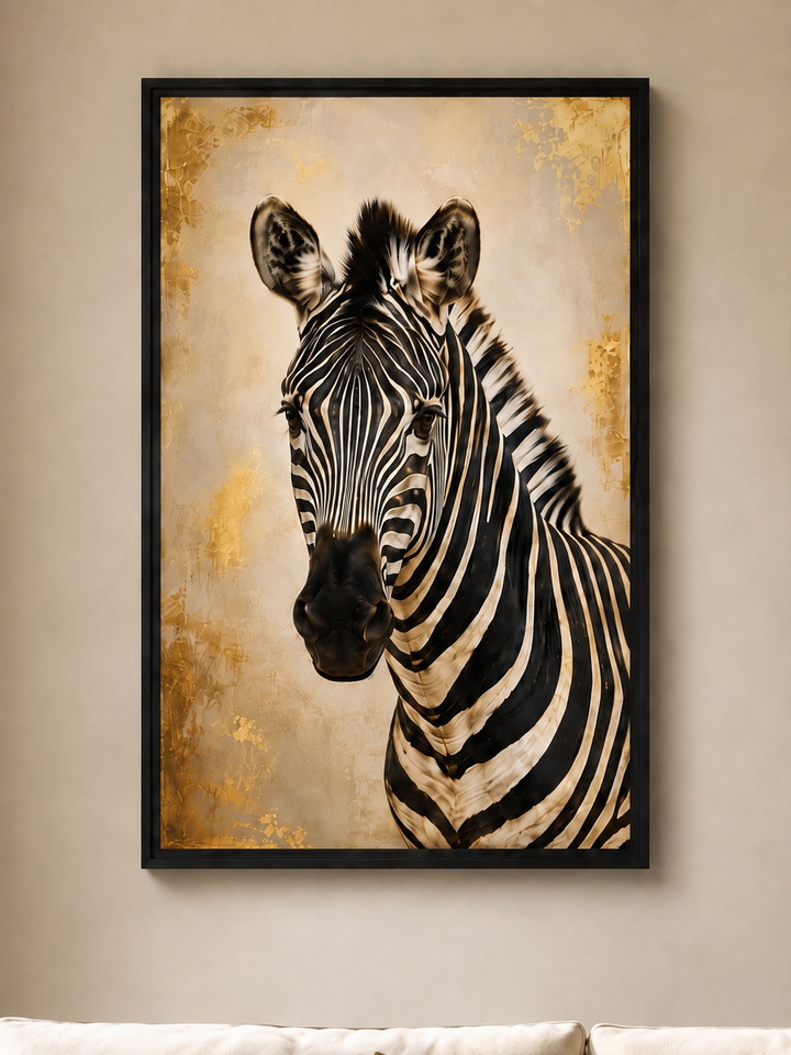 Savannah Noir Zebra Canvas Wall Art