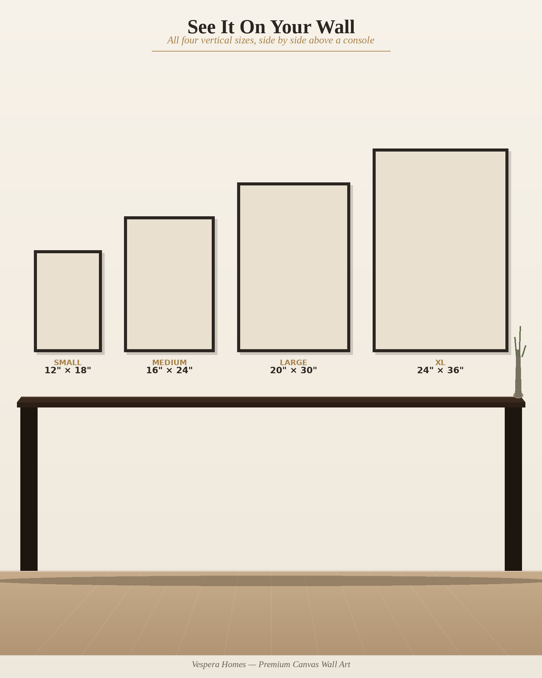 Vespera Homes size scale reference