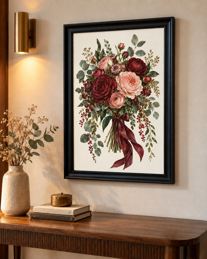 Jewel Tone Bouquet Wall Art