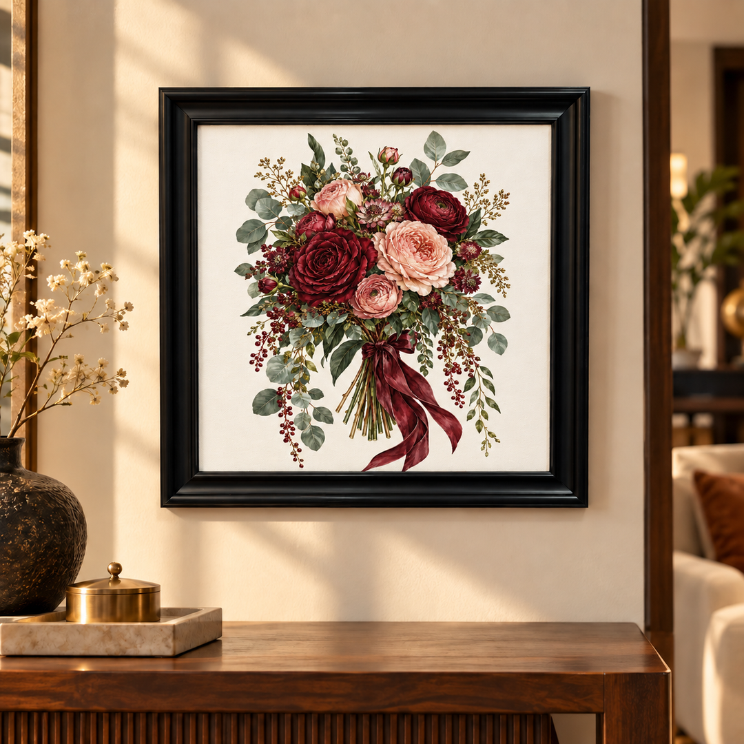 Jewel Tone Bouquet Wall Art