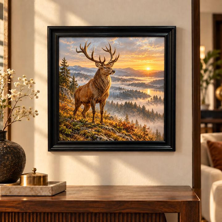 Majestic Stag with Antlers Wall Art