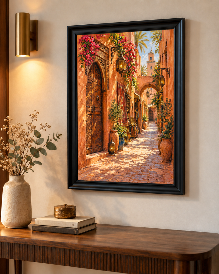 Marrakech Medina Alley Wall Art