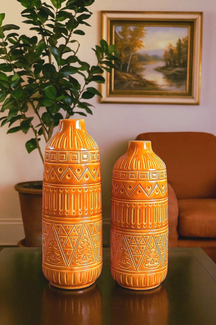 Amber Heritage Vase set