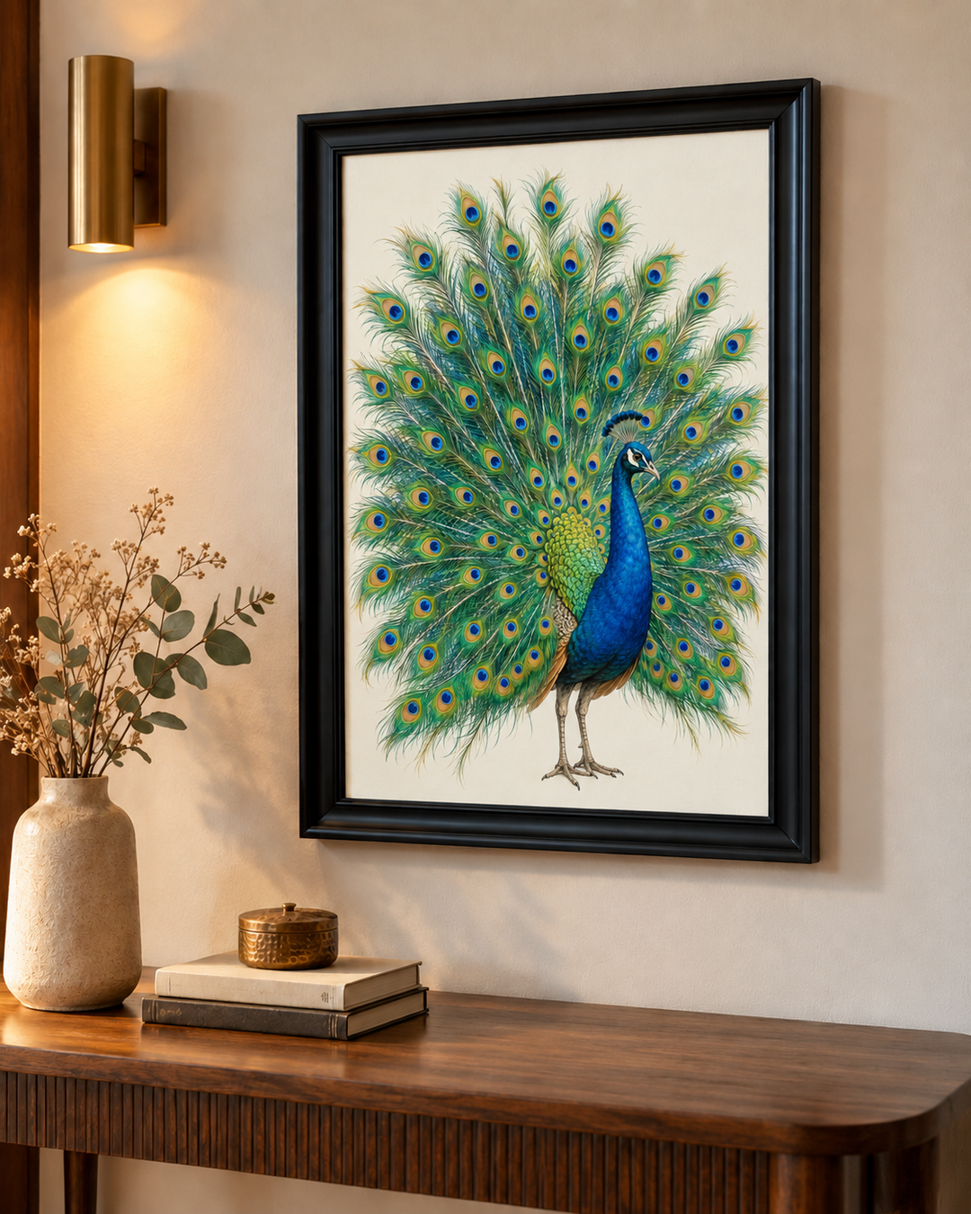 Peacock in Full Display Wall Art