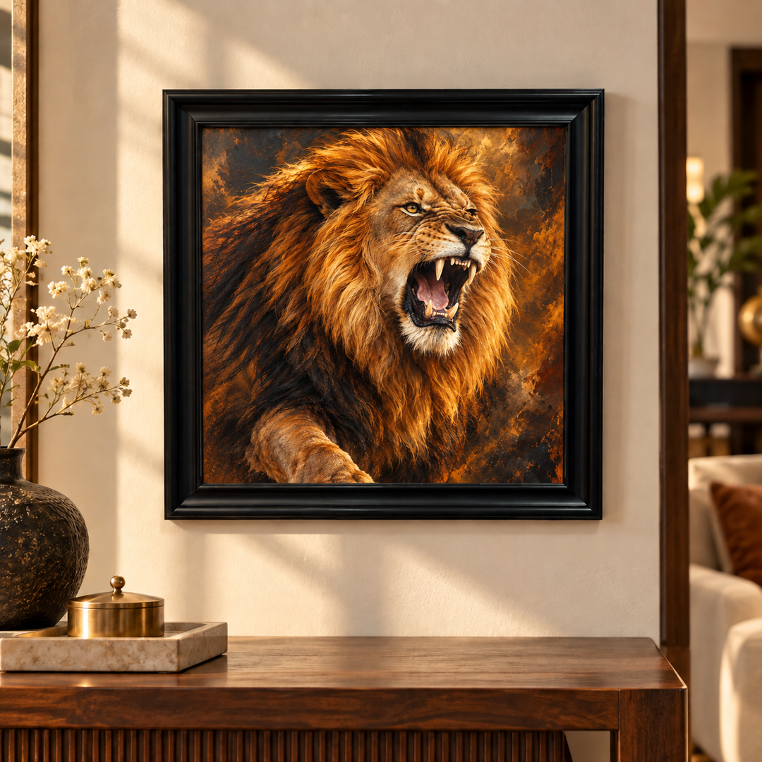 Roaring Lion Portrait Wall Art