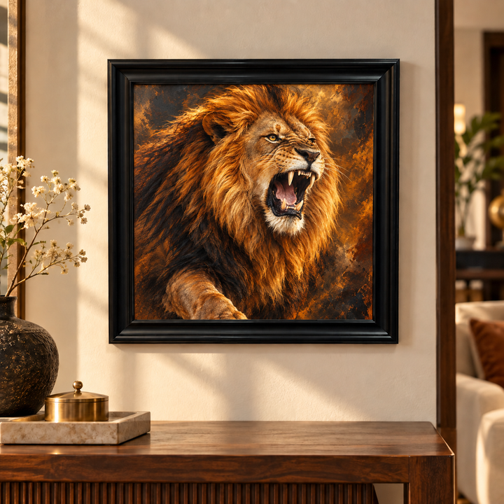 Roaring Lion Portrait Wall Art