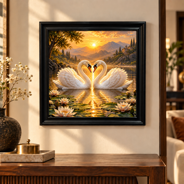 Sacred Hansa Swan Pair Wall Art