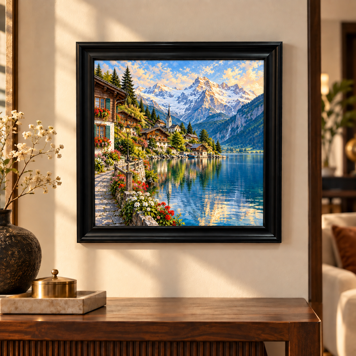 Swiss Alpine Village Wall Art