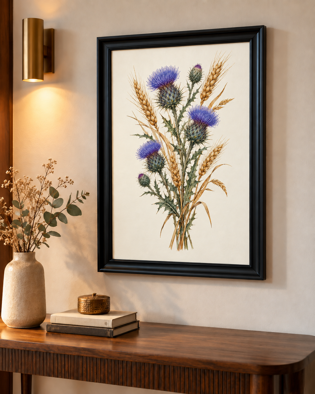 Thistle &amp; Wheat Study Wall Art