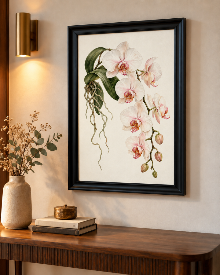 Trailing Orchid Branch Wall Art