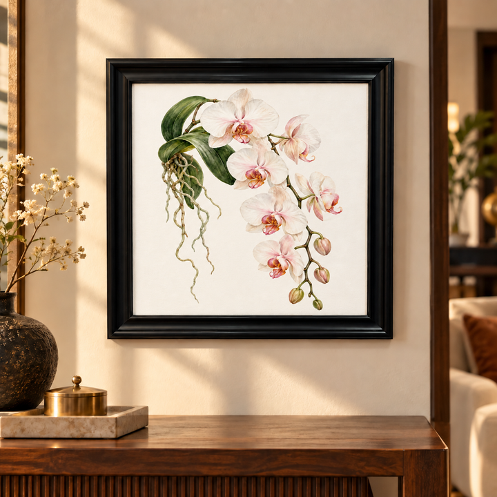 Trailing Orchid Branch Wall Art