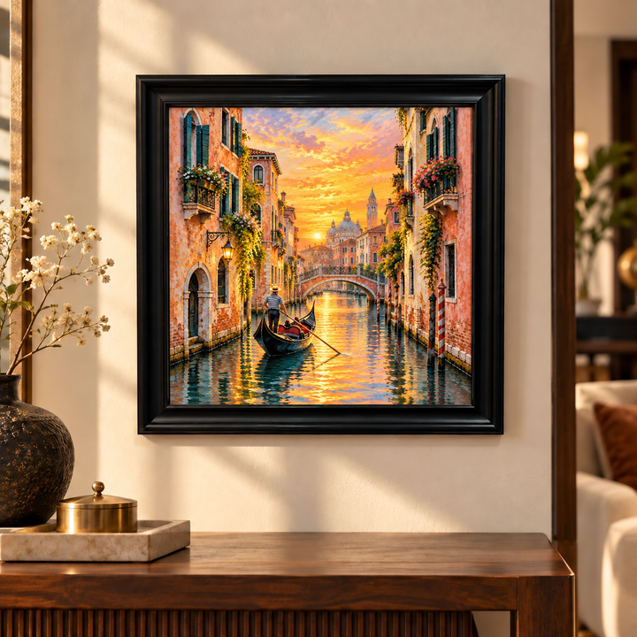 Venice Canal at Golden Hour Wall Art
