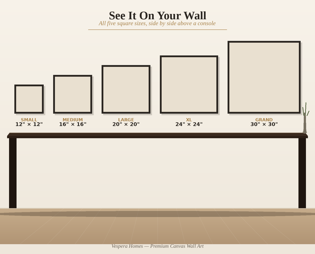 Vespera Homes square size scale reference