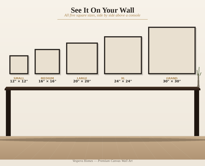 Vespera Homes square size scale reference